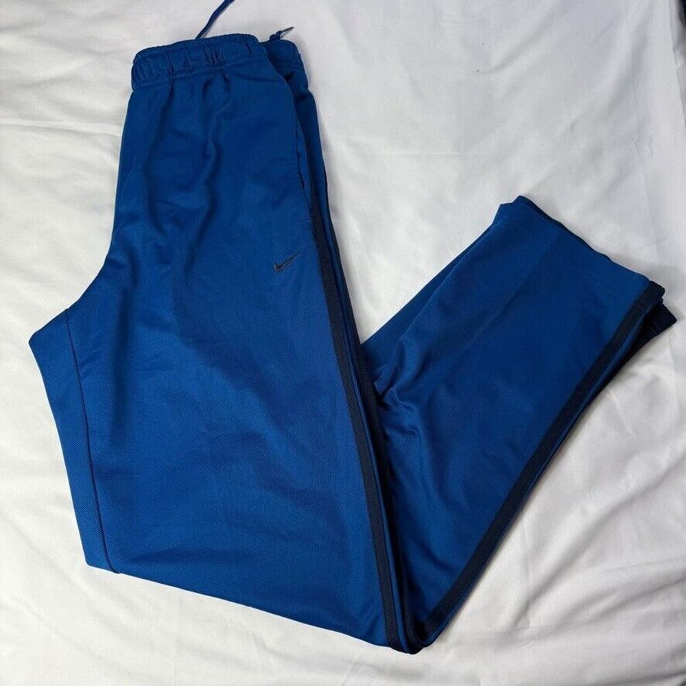 Vintage Nike Grey Tag Straight Leg Track Pants Navy Blue Mens Medium Y2K